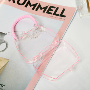 Transparent Jewelry Box For Kids Princess Storage Case Portable Makeup Organizer 9.5cm X 9cm X 4cm Solid Color - Product Image 3
