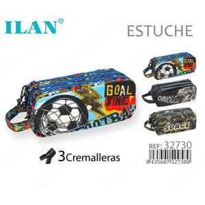 Ilan Estuche 3 Cremalleras gol tempo Futbol - Product Image 3