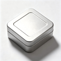 Boîte d'emballage pour bijoux en aluminium personnalisée OEM ODM, insert en velours sans couture, logo en relief