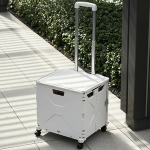 Chariots de courses pliables miniatures en plastique en gros, 4 roues, chariots de plage, bagages, sacs, supermarché, portables, pratiques, PP - Product Image 5