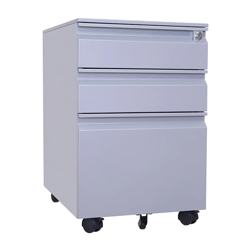 New fashion design small drawers mobile pedestal movable file metal cabinet under the desk