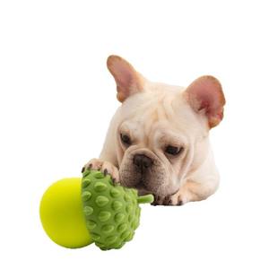 Silikon Köpek Çiğneme Oyuncağı Fındık ve Meşe Palamudu Şeklinde Diş Temizleme, Etkileşimli Besleyici, Zevk Verici Mama Dağıtıcı Köpek Oyuncağı - Product Image 4