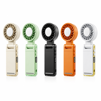 Ventilateur portable mains libres à clipser sur la taille, mini-ventilateur rafraîchissant, rechargeable, avec vent puissant et 5 vitesses réglables pour l'été