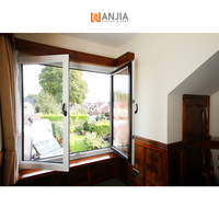 Fenêtres en aluminium à battants WANJIA pour l'intérieur des maisons, fenêtres à battants françaises en aluminium, fenêtres à battants à double vitrage