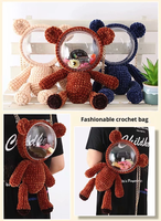 Fil Chenille Brillant à 3 Brins de 0,2 kg en Gros, Épais et Résistant, pour Écharpes en Velours, Chaussures, Matériaux de Crochet, Motifs Teints pour Tricot à la Main