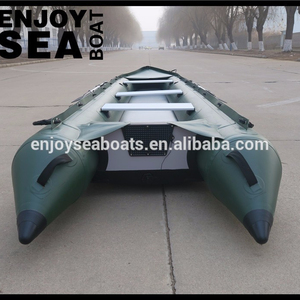 Kayak Inflable Plegable AK-470 de PVC Verde de 0.9mm para 3-6 Personas, Ideal para Pesca - Product Image 3