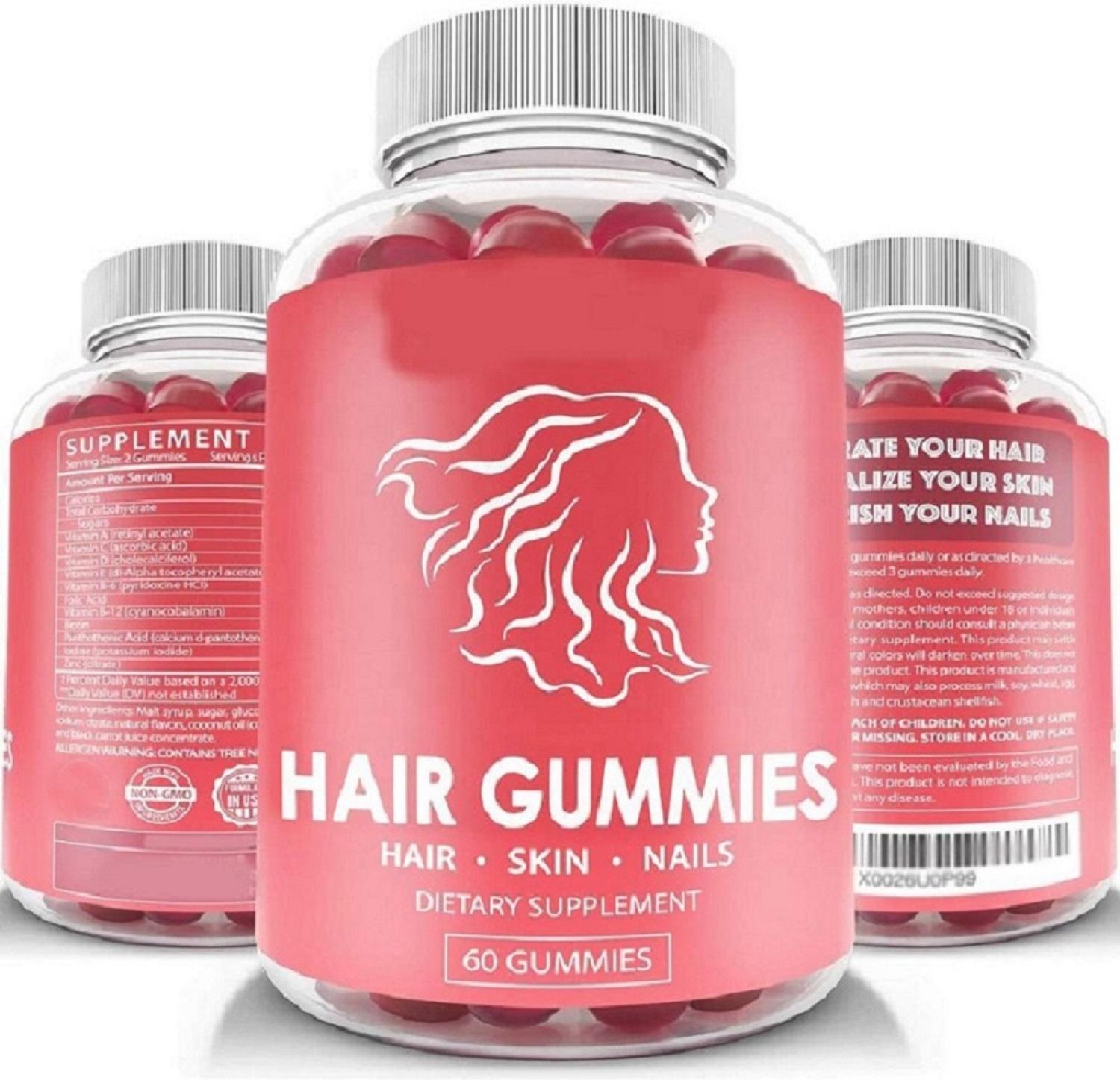 Best Sell Private Label Vegan Organic Hair Growth Vitamins Biotin Gummies For All Types Strong Hair Nail Grow Skin Care