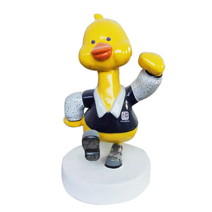 Jiahua Go <b>Duck</b> Ornament Fiberglass Cartoon <b>Duck</b> Sculpture Outdoor <b>Garden</b> Decoration Glossy Finish Freestanding Animal Shape - Product Image 5