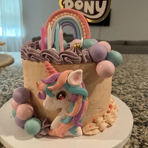 Decorazione per Torta Unicorno Pony, Grazioso Topper per Torta di Compleanno a Tema Unicorno per Bambina - Product Image 6