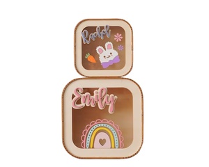Montessori Room Nursery Decor Baby Coin Bank Caja de <span class=keywords><strong>efectivo</strong></span> de madera Cartoon Baby Money Box Regalo Para Hija - Product Image 1