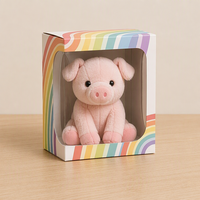 Boîte d'emballage en carton imprimé à fenêtre transparente, très vendue, pour jouets en peluche, poupées et cadeaux pour enfants – Idéale pour la présentation en magasin