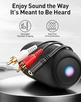 Câble audio Y 3,5 mm femelle vers 2 RCA mâle, adaptateur stéréo plaqué or, gaine en PVC, blindage tressé, lot de 2 pour home cinéma