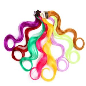 แฮร์พีซแ<span class=keywords><strong>บ</strong></span><span class=keywords><strong>บ</strong></span>คลิปหนีบ<span class=keywords><strong>ผม</strong></span>สังเคราะห์ ทนความร้อนสูง <span class=keywords><strong>ผม</strong></span><span class=keywords><strong>ลอน</strong></span>ธรรมชาติ ไฮไลท์<span class=keywords><strong>สี</strong></span>สันสดใส สำหรับเด็กผู้หญิง - Product Image 4