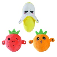 Mainan Edukasi Sensorik Buah Multifungsi Boneka Pisang Stroberi Boneka Plush Lembut Interaksi Orang Tua-Anak yang Menyenangkan