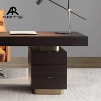 Bureau en bois massif le plus populaire lumière luxe conception avancée bureau en réseau table d'étude intégrée pour usage domestique
