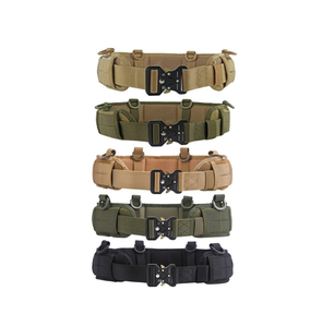 Ceinture tactique camouflage DFB1206 pour hommes, en nylon, pour activités de plein air, combat, avec boucle en métal, ceinture Molle, pour la chasse, la randonnée, les sports - Product Image 1