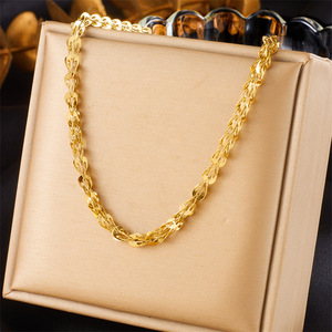 Gold Plated Stainless Steel Phoenix Tail Chain Necklace For Gift Fashion Jewelry - Product Image 1
