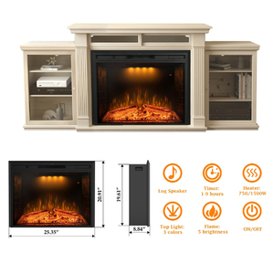 38 "pollice moderno montaggio a parete 3d camino 230V all'ingrosso interno camino elettrico casa stufe inserto Cheminee camino Led - Product Image 3