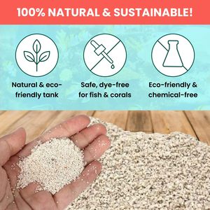 Sable d'aquarium blanc Aragonite - Substrat naturel pour aquariums de tétra, sable d'aquarium tamponnant le pH, 50L, utilisation en extérieur - Product Image 2