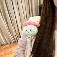 Peluche Airongle en forme de boule de riz crevette de dessin animé, pendentif de sac à dos pour couple avec fixation Velcro, pour les plus de 14 ans, idéal pour les fêtes, fabriqué en Chine