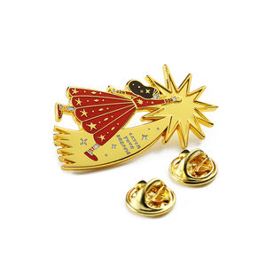 เข็มกลัดติดคอเสื้อรูปหมวกสำหรับสาวอะนิเมะเคลือบแบบแข็งออกแบบได้เอง - Product Image 4