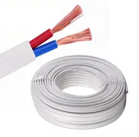 Cable Eléctrico Flexible de Alta Calidad 2*0.3 0.5 0.75, Cable Plano Rvvb con Aislamiento de PVC, Cable de Alimentación de Cobre