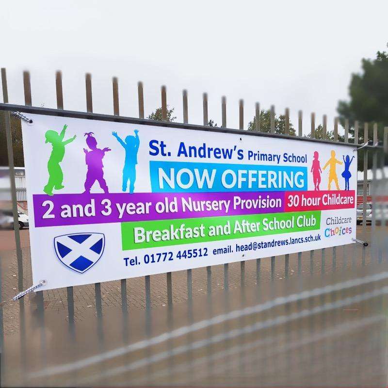 2x6 Feet White Vinyl Banner with Grommets Blank Sign for Outdoor ...