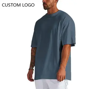 Custom Screen Printing Logo Drop Shoulder T-shirt 100% Heavy Cotton Shaka Heavyweight Plain Dtg Designer Oversize Men T Shirts