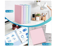 Classeur à 3 anneaux en papier PVC avec logo personnalisé de 1 pouce, format lettre A4, pour bureau et école, organisateur de documents