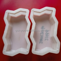 Moule de chaussée bloc de pavé Silicone Interlock plâtre carrelage moule de pavage en plastique