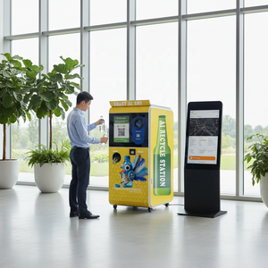 Sistema de reciclaje inteligente RVM | Máquina expendedora inversa impulsada por AI con <span class=keywords><strong>programa</strong></span> de devolución de bebidas - Product Image 6