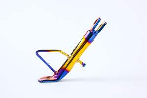 Accessoires de moto personnalisés, béquille latérale en titane colorée effet flamme, adaptée aux véhicules électriques et aux motos. - Product Image 5