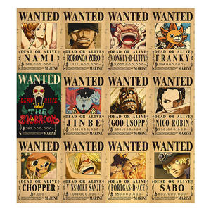 Offre Spéciale : 176 Styles <span class=keywords><strong>d</strong></span>'Affiches Wanted de Luffy – Série Wanted, Placard de Dessin Animé, <span class=keywords><strong>D</strong></span>écoration Murale Rétro en Papier Kraft, Affiche Anime - Product Image 5
