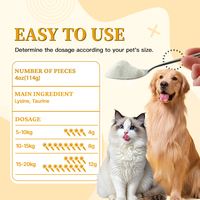 Complément alimentaire pour animaux de compagnie, poudre d'acides aminés pour chiens et chats avec L-Lysine et Taurine pour soutenir le système immunitaire