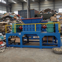Broyeur à double arbre pour déchets industriels métalliques, plastiques et caoutchoucs, lames en alliage, certifié CE, automatique et écologique