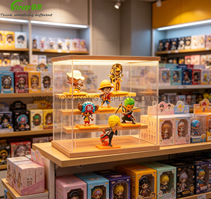 Large Foldable Clear Acrylic <b>Display</b> <b>Case</b> LED Light Garment Storage Customizable Countertop Easy Assembly Freestanding Polished - Product Image 2