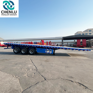 Semirremolque <span class=keywords><strong>de</strong></span> fabricación a bajo <span class=keywords><strong>precio</strong></span>, <span class=keywords><strong>remolque</strong></span> <span class=keywords><strong>de</strong></span> plataforma plana, contenedor <span class=keywords><strong>de</strong></span> envío, semirremolque <span class=keywords><strong>de</strong></span> cama plana con suspensión neumática - Product Image 2