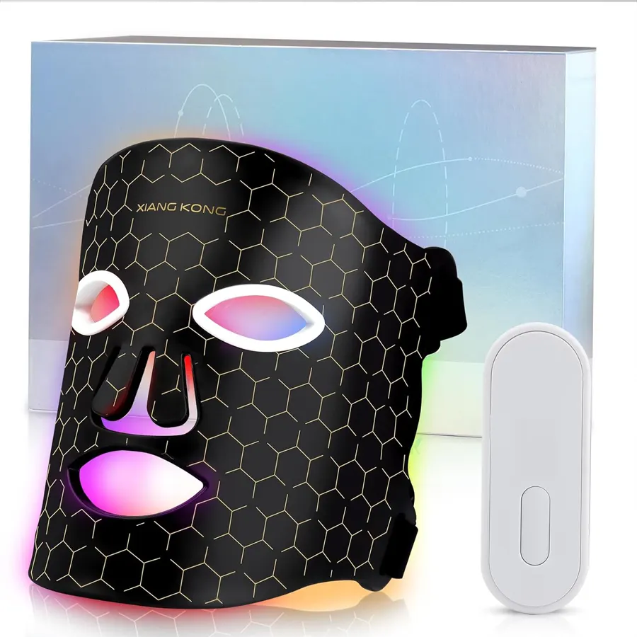 Wholesales Home Wireless Silicon Skin 7 Led Face Mask Red Light Therapy Facial Mask For Beauty Face 7 Colors