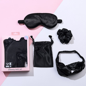 Wholesale Private Labeled Silk Bedtime Satin Sleeping Eye Mask <b>Kit</b> - Product Image 3