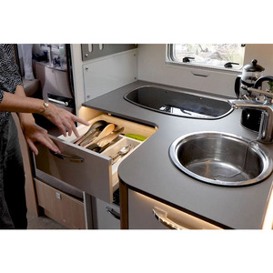 Armoire de cuisine multifonctionnelle Bibo, grand espace de rangement, meubles en acier inoxydable, accessoires en aluminium nid d'abeille pour la cuisine - Product Image 2