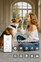 Traceur GPS intelligent pour chien Anti-perte Clôture électronique 4G LTE Suivi en temps réel IP67 Étanche pour chiens d'extérieur