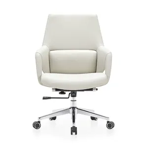 Pabrik penjualan langsung grosir dalam ruangan gaya Modern PU ergonomis kursi kantor eksekutif kulit mewah kursi kantor