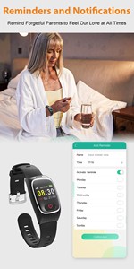 Reloj Inteligente GPS 4G para el Cuidado de la Salud de Personas Mayores con Alarma SOS, Base de Carga, Monitoreo de Frecuencia Cardíaca para el Seguimiento de Ubicación de Personas Mayores en el Hogar - Product Image 4
