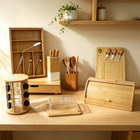 Petite étagère de cuisine en bambou avec 2 compartiments, gain de place, organisateur de maison sain, support de bureau de qualité supérieure pour épices
