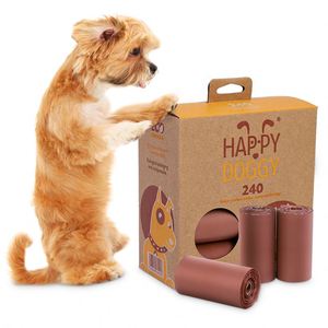 Rouleau de sacs à déjections canines biodégradables avec logo personnalisé, anti-fuite, pour chien, sacs à crottes pour animaux de compagnie - Product Image 4