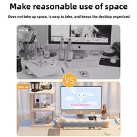 Support de moniteur de bureau en bois avec étagère de rangement pour ordinateur portable, réglable en hauteur, ergonomique, organisation pour le bureau à domicile