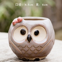 Hibou Céramique Mini Pot De Fleur Succulente Hibou Animal Pouce Zakka Pot De Fleur