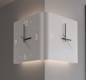 New Led <strong>Wall</strong> <strong>Clock</strong> Double Sided Corner <strong>Wall</strong> <strong>Clock</strong> - Creative Light Living Room Decorative <strong>Wall</strong> <strong>Clock</strong> - for Bedroom Office Decor - Product Image 5