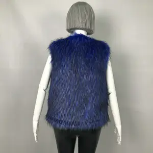 Wholesale New Design Short Faux Fox Fur Lady Vest With Top Grade Material For Sweet Women