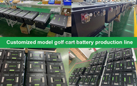 Batterie au lithium intelligente intégrée BMS 200A 300A pour voiturette de golf 36v 48v 72v 100Ah 105Ah 120Ah LiFePO4 batterie pour buggy électrique
